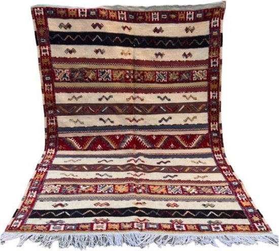 Vintage Marrokaans vloerkleed 200 x 141 cm - berber tapijt