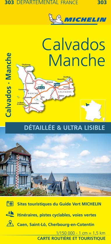 Calvados / manche 11303 carte ' local ' ( France ) michelin  ... - cover