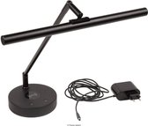 Boston PLM-1000 Pianolamp LED | met draadloze telefoonoplader | helderheid en kleur instelbaar | zwart