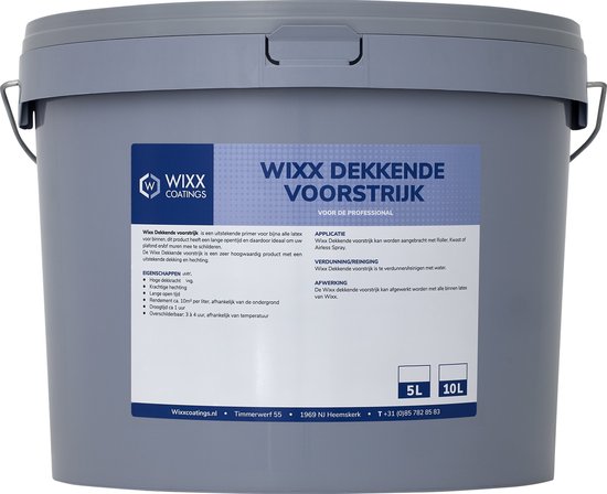 Wixx Dekkende Voorstrijk - 10L - Lacq Grijs