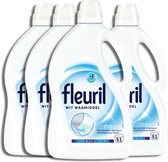 4x Fleuril Lessive Liquide Renew Witte 51 Lavages 2,55 litres