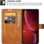 Mobigear Telefoonhoesje geschikt voor Apple iPhone 13 Pro Max Hoesje | Mobigear Wallet Bookcase Portemonnee | Pasjeshouder voor 3 Pasjes | Telefoonhoesje voor Pinpas / OV Kaart / Rijbewijs - Cognac