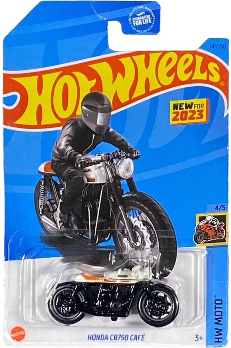 HOT WHEELS HONDA CB750 CAFÉ 141/250 1:64 BLACK HW MOTO 4/5