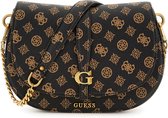 Guess Kuba Triple Compartment Schoudertas - Mocha Logo - One Size