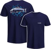 Fladen T-Shirt Frisky Salmon Blue XXL | Vis shirt