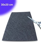 FSW-Products - Sous-verres autocollants pour meubles - Feutre pour meubles - 1 feuille - Feutre anti-rayures - Feutrage - Feutre découpé - Protection de sol - Zwart - 30x21cm / Tissu