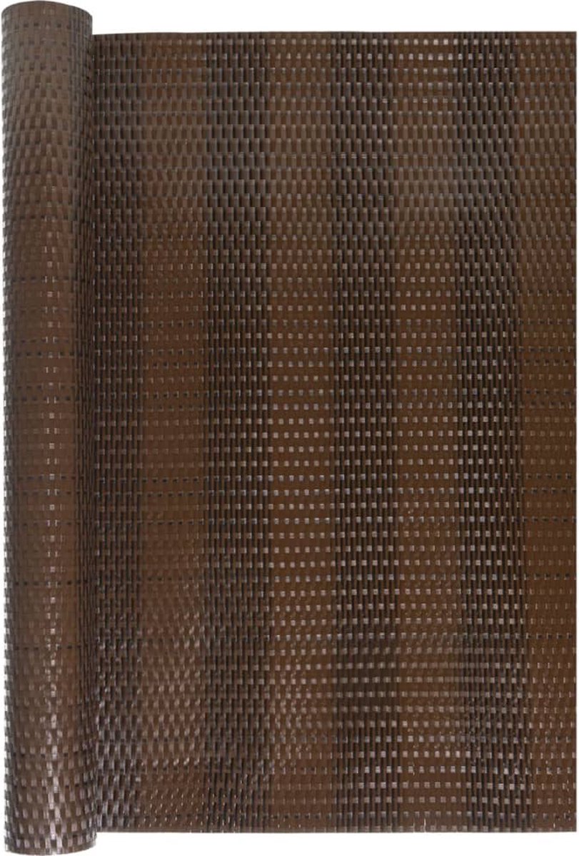 VidaXL Balkonscherm 1000x100 cm poly rattan bruin en zwart