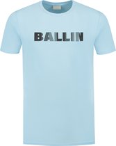 Ballin Amsterdam - Heren Regular fit T-shirts Crewneck SS - Lt Blue - Maat L