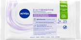 NIVEA Sensitive  Reinigingsdoekjes - 25 stuks