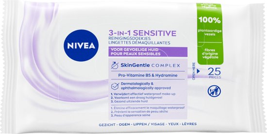 Foto: Nivea sensitive reinigingsdoekjes 25 stuks