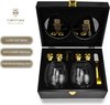 whisky lux Luxe Whiskey set - Premium whisky glazen set - Incl. 2 tumblers 350 ml - 4 goudkleurige RVS whiskey stenen - 2 onderleggers - ijstang - Luxe geschenkdoos - Uniek cadeau