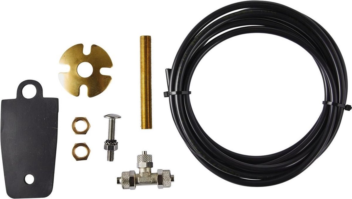 HELLA 3PB 005 411-001 Meertonige luchthoorn - 24V - Frequentiebereik: 300/ 350Hz - Tweetonige hoorn - Pneumatisch - Behuizingskleur: Chroom/zwart - Pijp aansluiting - Stekker: Platte stekker