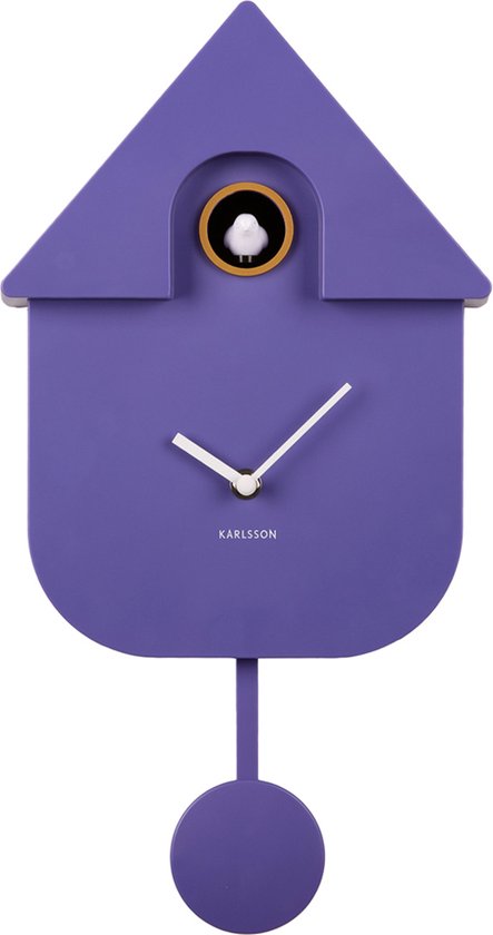Karlsson - Horloge Murale Coucou Moderne - Violet Vif