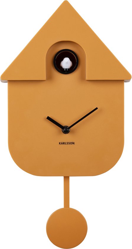 Karlsson - Horloge Murale - Pendule à Coucou - Klok à Coucou - Jaune Ocre