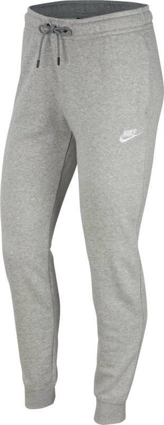 Nike Nsw Essntl Pant Reg Flc Dames Joggingbroek - Dk Grey Heather/(White) - Maat L Nike Nsw Essntl Pant Reg Flc Dames Joggingbroek - Dk Grey Heather/(White) - Maat L