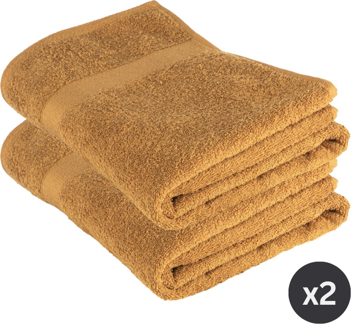 TISECO HOME STUDIO - Douchelaken RIVA - SET/2 - 100% katoen - 450 g/m² - 100% katoen - superzacht en zeer absorberend - 100x150 cm - Camel