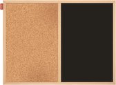 Kurk24 Tableau d'affichage / tableau noir - cadre en bois - 60 x 90 cm