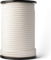 SNURO Gevlochten nylon Touw (10mm, 100M) - Slijtvast koord in sterke witte polyamide - Paracord koord - met zeer hoge breeksterktes