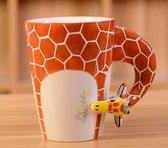 3D-mok met dieren, giraffe mok, cadeau, grappige mok, koffiemok, keramiek, 400 ml, theekop, theekop, thee, koffiebeker, schattig verjaardagscadeau voor vriend, jongens, vrouwen, mannen