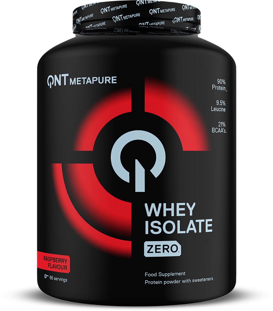 Goedkoopste QNT Metapure Whey Protein Isolate 2kg Framboos