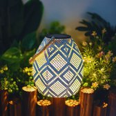 Lardic Solar Tuinlamp – Brons kleurig metaal – Tuinverlichting op zonneenergie buiten – Led buitenverlichting met sensor - Tuinfontein - Tuinfakkel / Tuinlantaarn - Sfeerverlichting - Tafellamp buiten