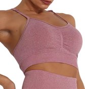 Sport BH zonder beugel - Maat M - Roze - Extra comfortabele Sport BH - sport bh dames - shock absorber - seamless - sport top