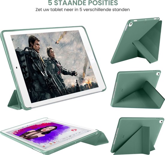 SBVR - Apple iPad Case 2020 - 10,2 pouces - Pour iPad 8ème Génération - Smart Cover - A2270, A2428, A2429, A2430 - Vert