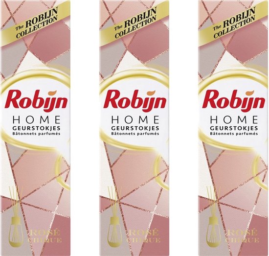 Robijn Geurstokjes - Rosé Chique - 3 x 45 ml