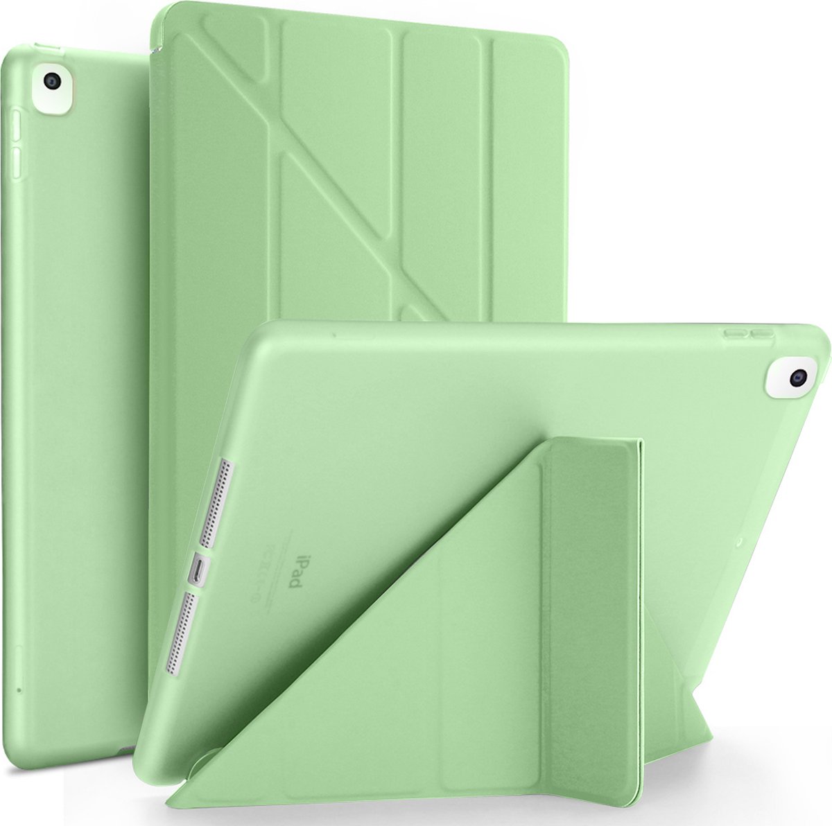 Tablet Hoes geschikt voor iPad Hoes 2021 - 9e generatie - 10.2 inch - Smart Cover - Groen
