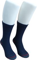 Primair – Outdoor sokken – 4 paar – Navy – Maat 39/42 – Met versterkte hak en teen en badstof voet