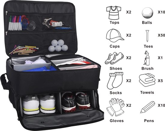 Big Fred Waterproof Achterbak Organizer - Opbergtas voor Golfschoenen en Andere Golf Accessoires van BIG — afbeelding 3