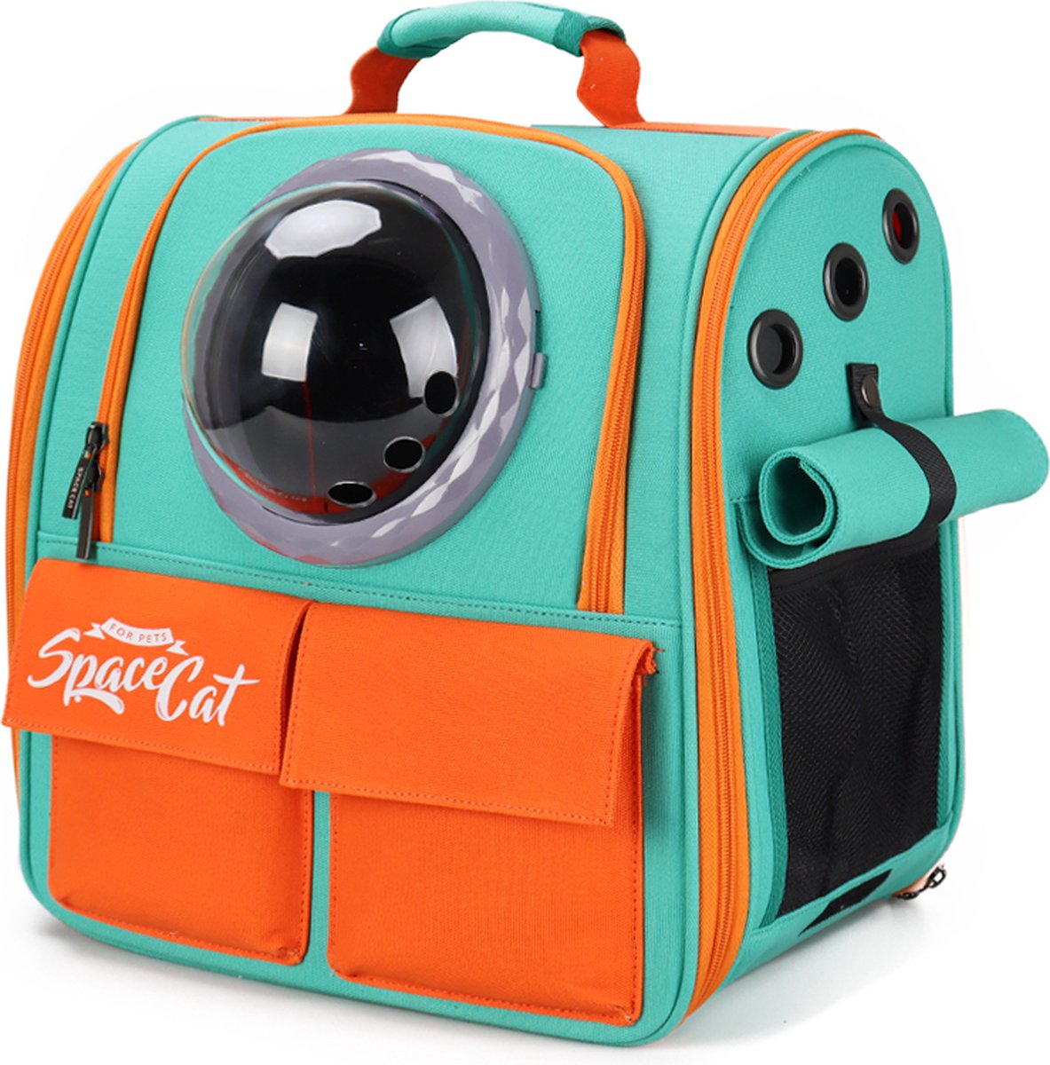 Bol.com Space Cat Licht Groen - Katten Rugzak - Huisdieren Draagtas - Kleine Honden Reistas Hondenrugzak Kattenrugzak aanbieding