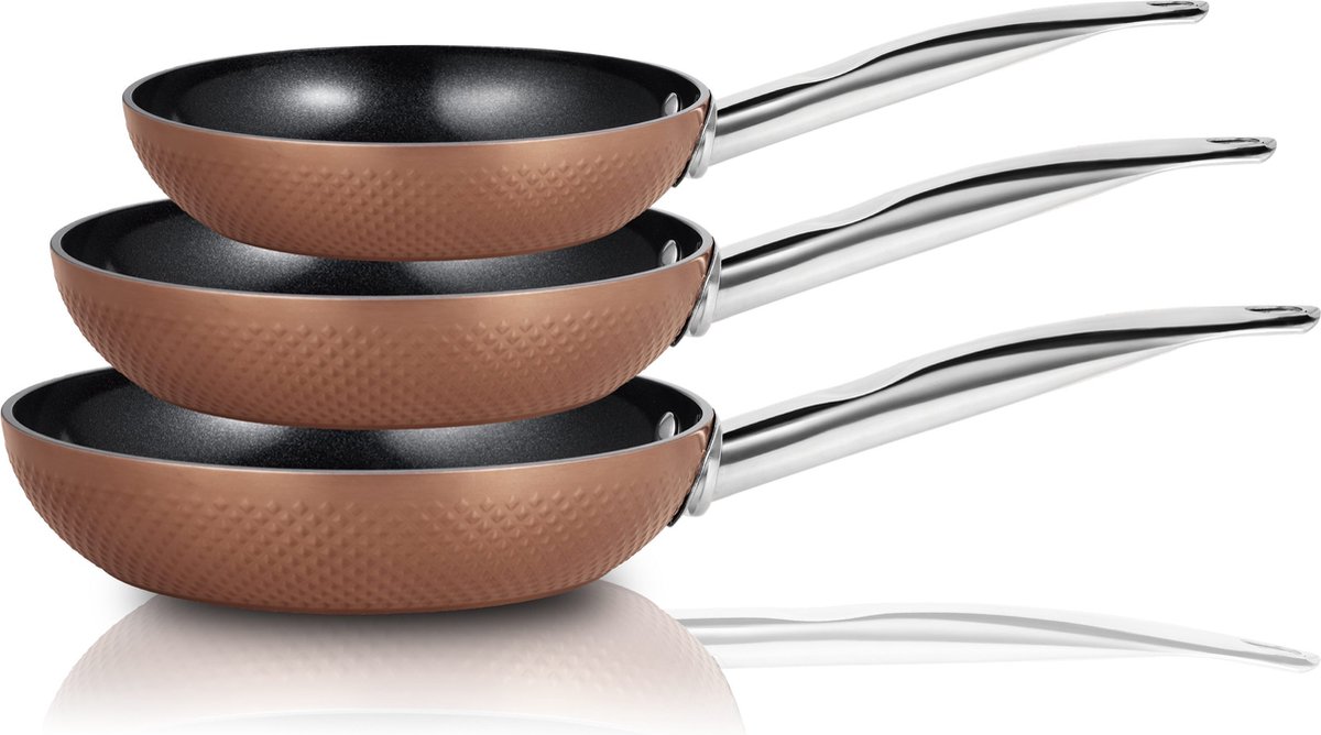 Buccan - Keramische Koekenpannenset - 20 - 24 en 28 cm