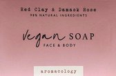 Roze klei & Damascus roos vegan zeep - 100 gram – Aromacology
