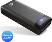 Yurda Powerbank 20 000 mah - Chargeur Ultra rapide avec écran LED - USB, USB C & Micro USB - Power bank universelle pour Apple iPhone / Samsung - Zwart