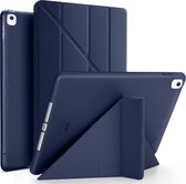 Tablet Hoes geschikt voor iPad Hoes 2021 - 9e generatie - 10.2 inch - Smart Cover - A2603 - A2604 - Donkerblauw