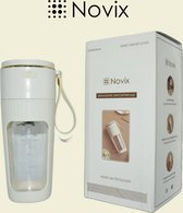 Novix® Draagbare Blender – Blender To Go– Portable Blender - Smoothie maker - Protein Shaker - Mini Blender - Draadloze Blender - Smoothie Maker - Blender - USB-C - Beige