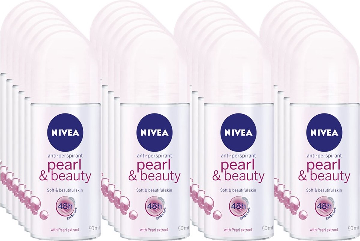 Goedkoopste Nivea Deodorant Roller - Pearl & Beauty - Voordeelverpakking 24 x 50 ml