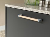 Home Poignée 3D WoodGrip Grijs 160mm - Poignée de Cuisine - Poignée d'armoire - Durable