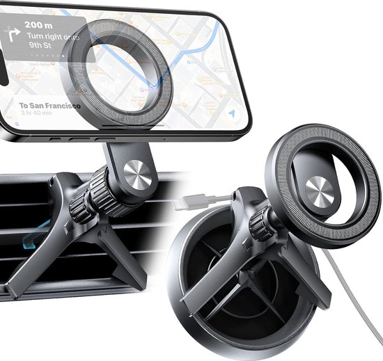 Optiline MAG Pro Orbit Zuignap Houder 360 Graden Draaibaar Optiline 91805 MAG Pro Orbit Voor Auto - Met Zuignap, 360° Draaibaar Magnetische Telefoonhouder