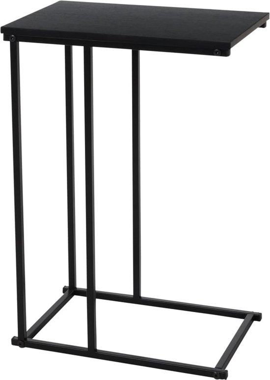 H&S Collection Table d'appoint - 1x - noir - métal - 40 x 26 x 58 cm