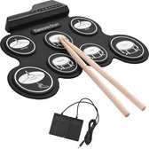 Elektrische Drumstel - Drumstel - Drumstel Voor Kinderen -Elektrisch Drumstel - Muziekinstrumenten - Inclusief Drumstokken - Zwart