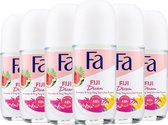 Fa Deo Roll-on Women - Fiji Dream 50 ml. GLAS - Voordeelverpakking 6 stuks