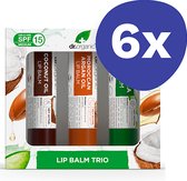 Dr Organic Lippenbalsem Trio (6 sets)