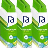 Fa Deospray - Caribbean Wave - Voordeelverpakking 18 x 150 ml