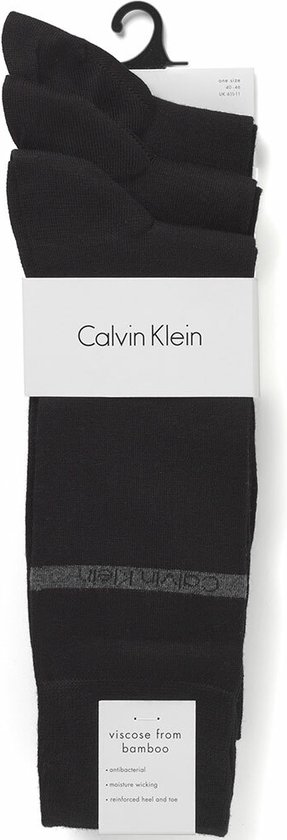 Calvin Klein Men Socks 3-pack Adam Bamboo Zwart - Maat 40-46