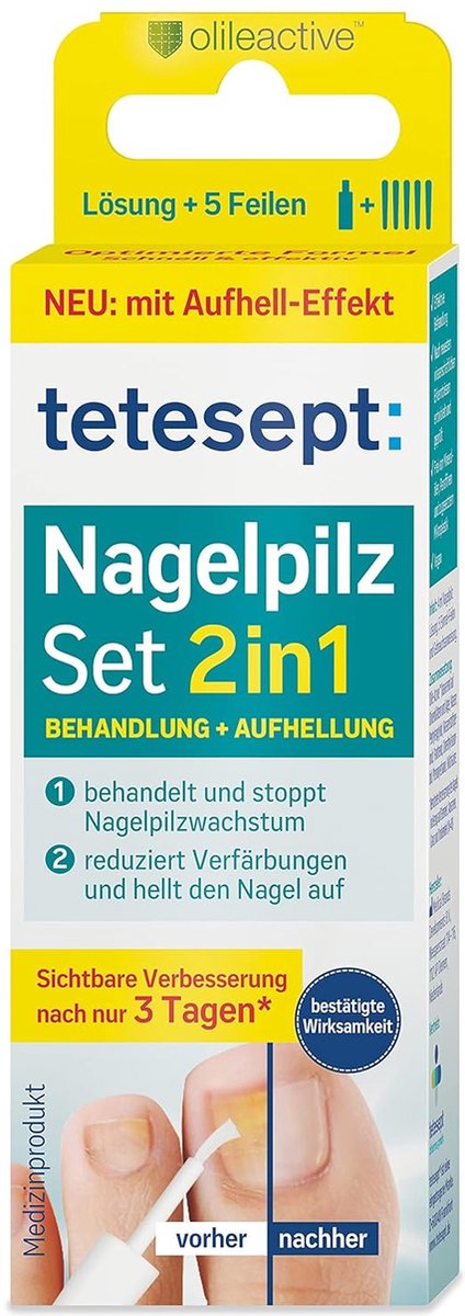 Goedkoopste Tetesept Anti-Nagelschimmel Set 2in1 1 St - kalknagel gel – Kalknagels - kalknagelbehandeling