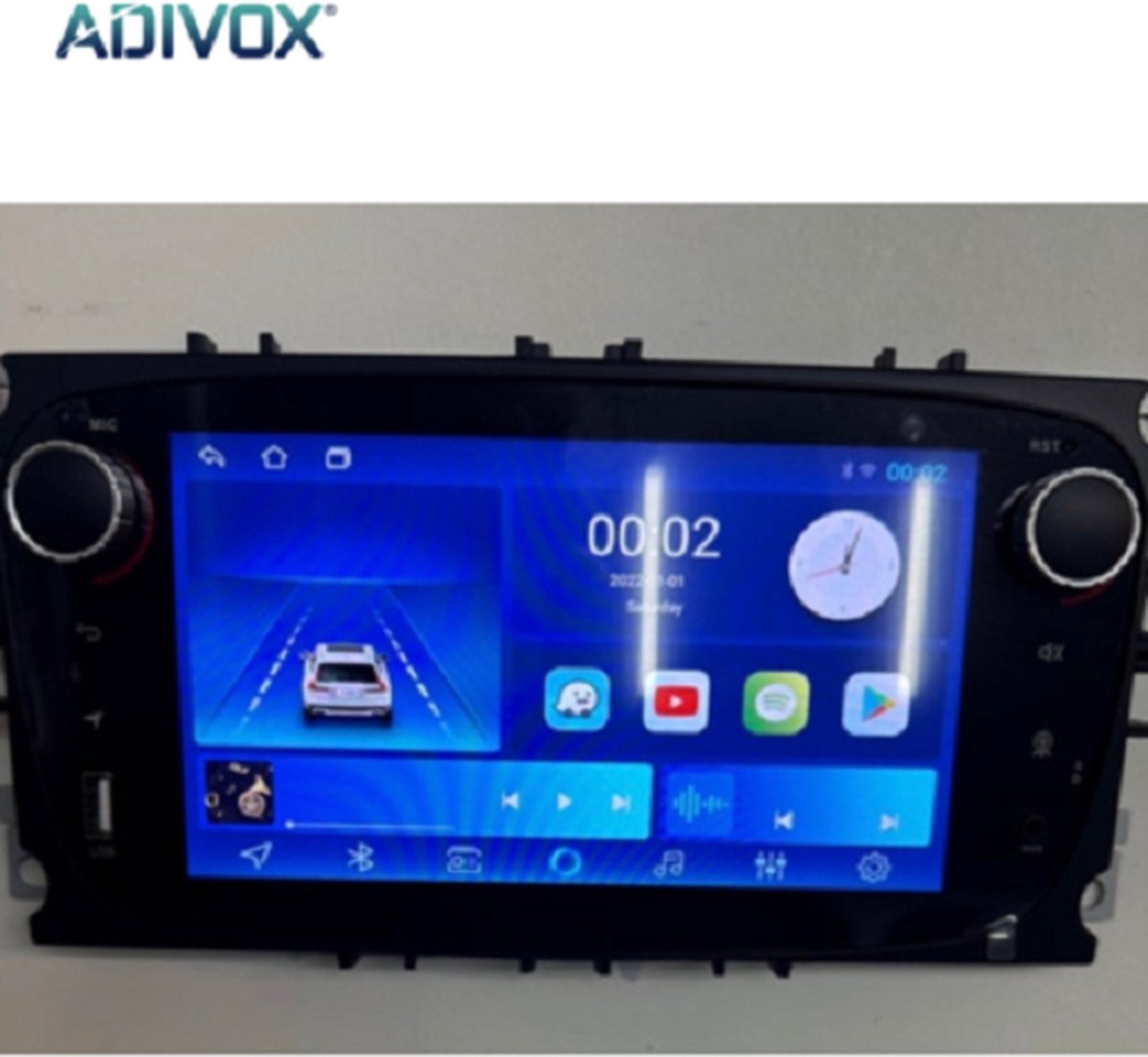 ADIVOX 7 inch Android 13 voor Ford Focus, Mondeo/C-MAX/S-MAX 2006-2011 CarPlay/Auto/Wifi/GPS/DSP/RDS/NAV