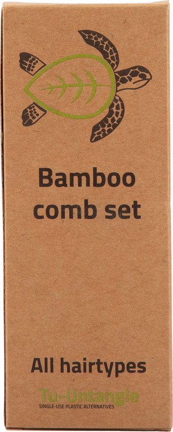 Natuurlijke Bamboe Kam Set | 2 kammen | Plasticvrij & Biologisch afbreekbaar | Voor Alle Haartypes | Duurzame haarverzorging | Zacht voor Haar & Planeet