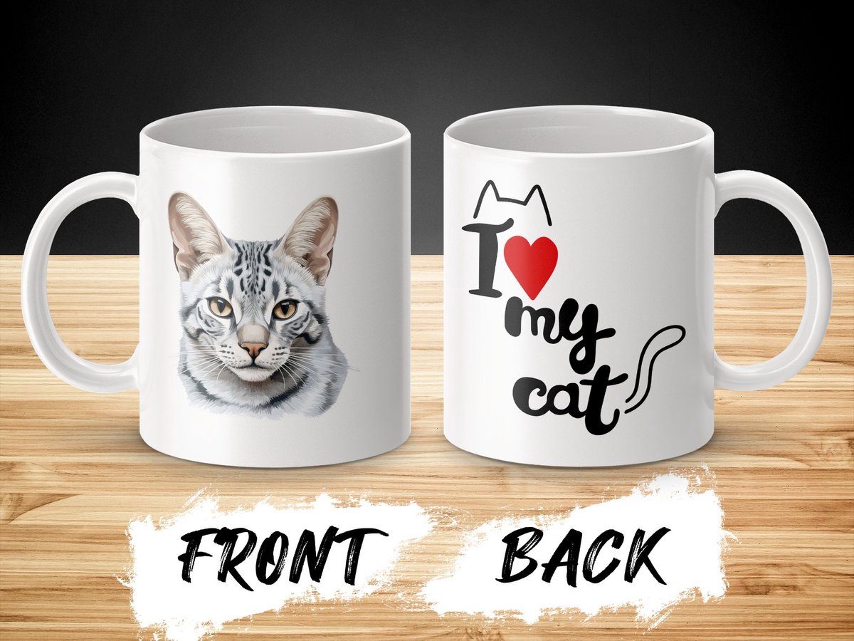 Mok Egyptian Mau cat - kat - I love my cat - cat lovers - katten